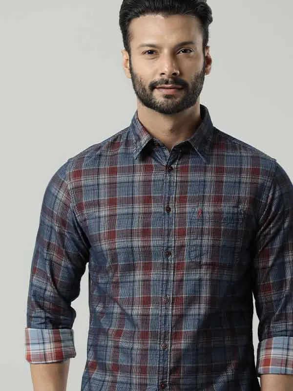 Men Checked Full Sleeve Cotton Shirt