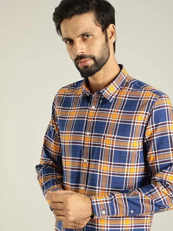 Men Checked Full Sleeve Cotton Shirt