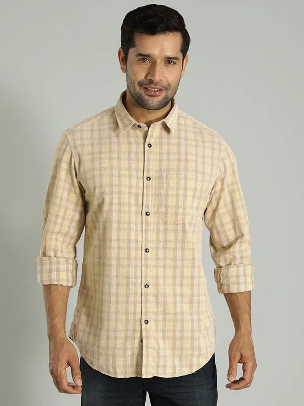 Men Checked Full Sleeve Cotton Shirt