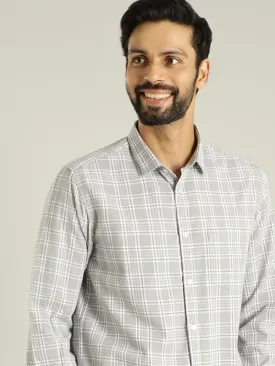 Men Checked Full Sleeve Cotton Shirt