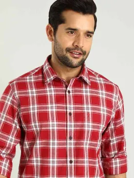 Men Checked Full Sleeve Cotton Shirt