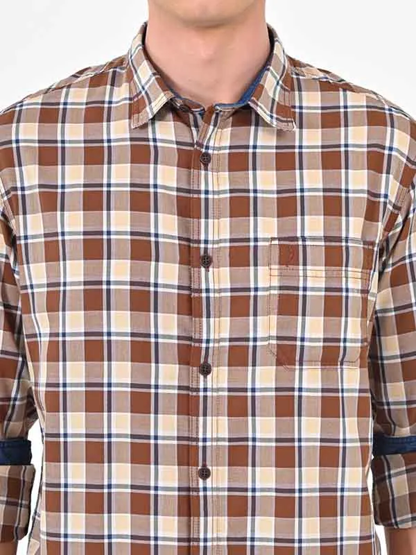 Men Checked Full Sleeve Cotton Shirt