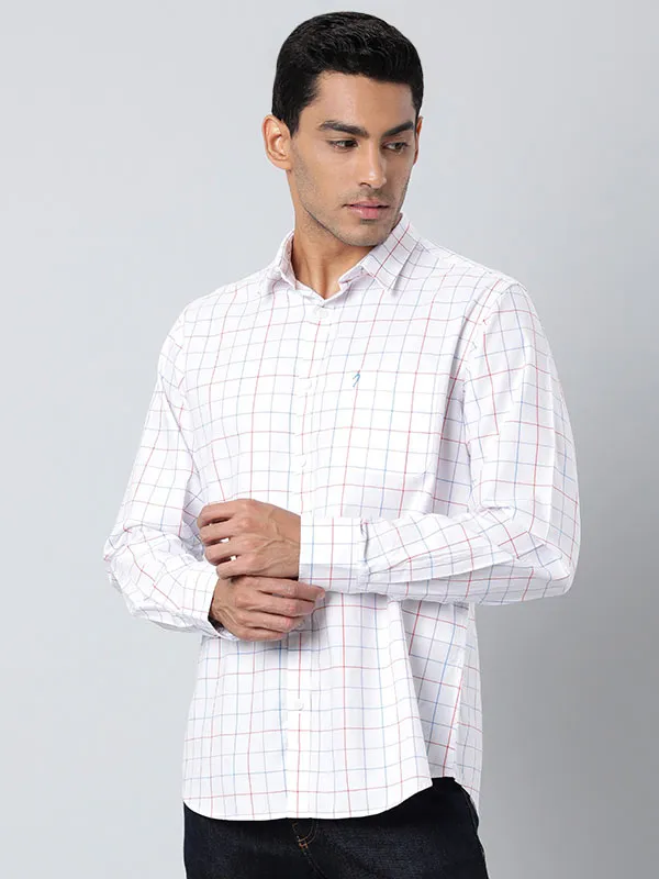 Men Checked Full Sleeve Cotton Stretch Shirt