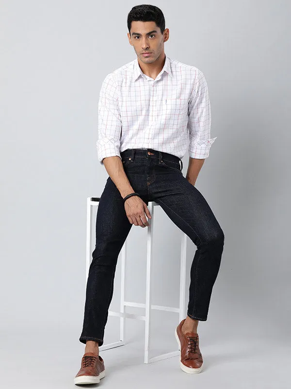 Men Checked Full Sleeve Cotton Stretch Shirt