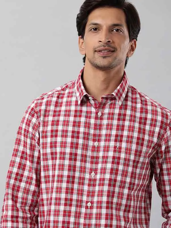 Men Fairtrade Checked Full Sleeve Cotton Stretch Shirt