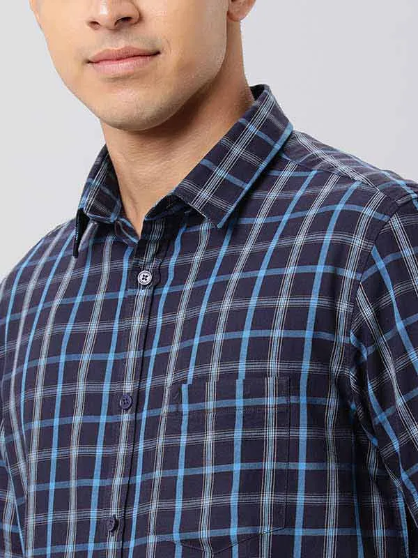 Men Fairtrade Checked Half Sleeve Cotton Shirt