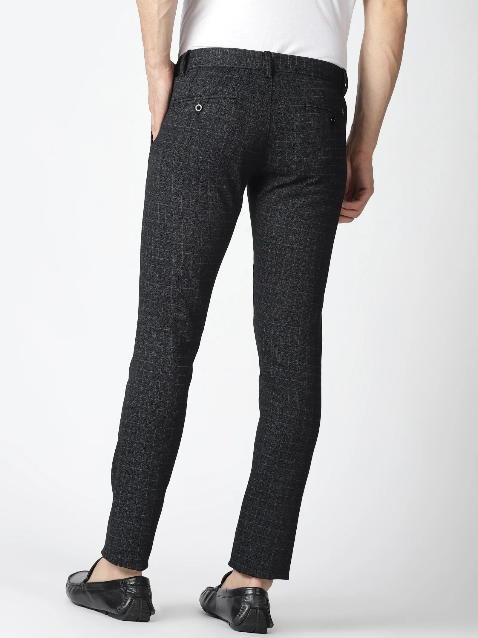 MEN'S BLACK PRINT JASON FIT TROUSER