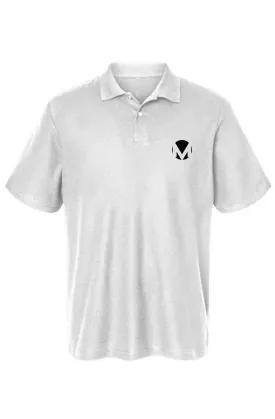 Monogram Cotton White Pique Polo Short Sleeve Shirt