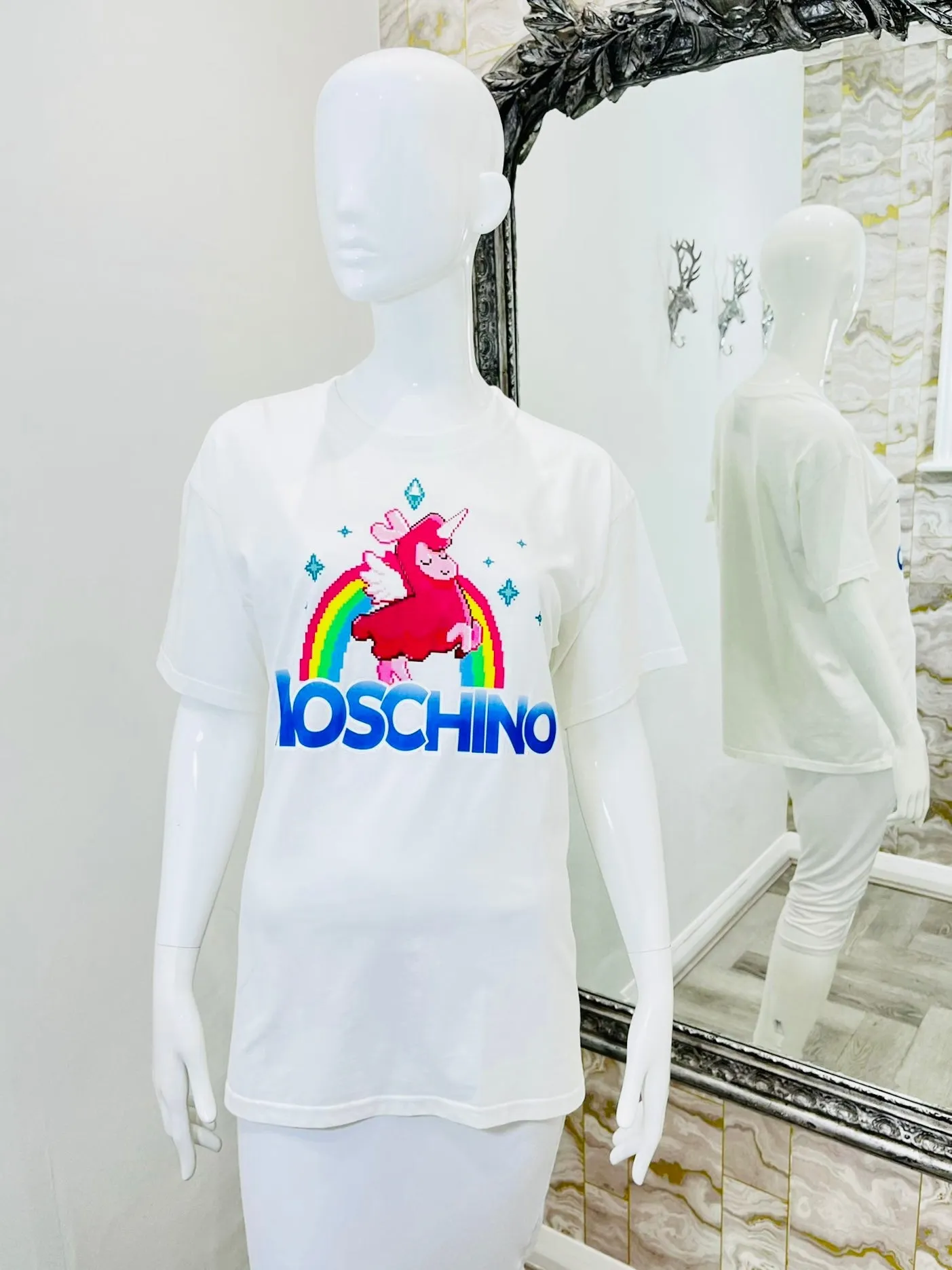 Moschino Couture Unicorn T-Shirt. Size S