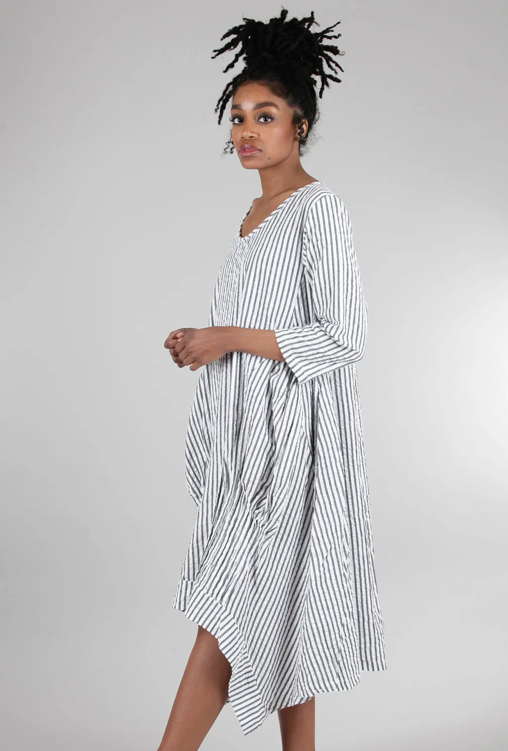 Murphy Stripe Lexi Dress, Gray