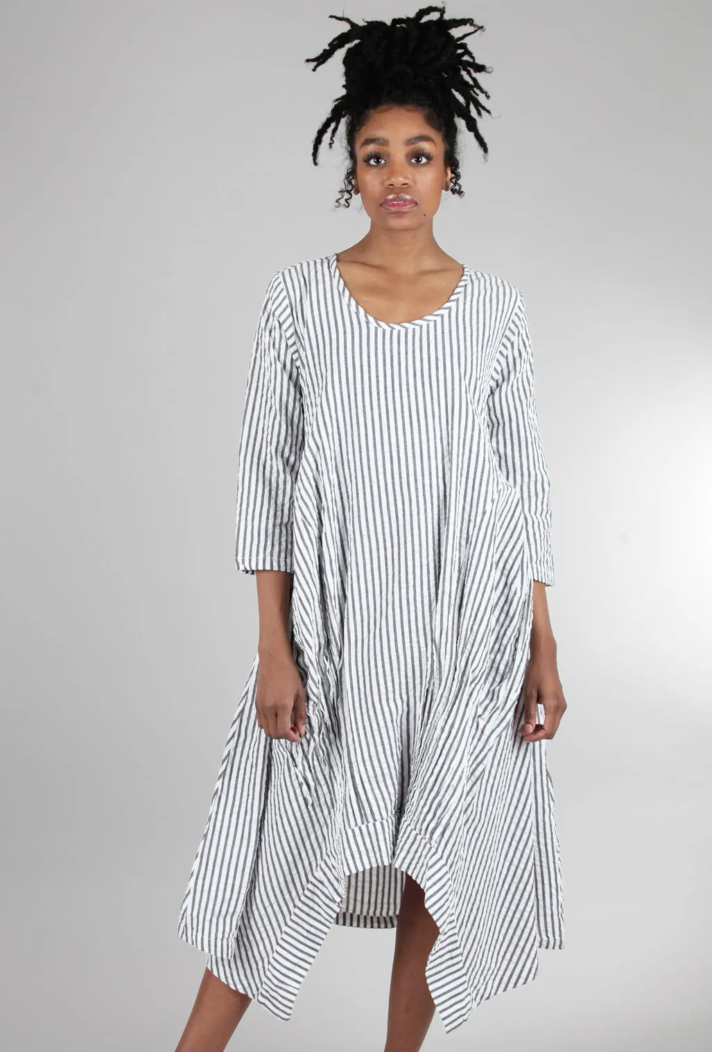 Murphy Stripe Lexi Dress, Gray