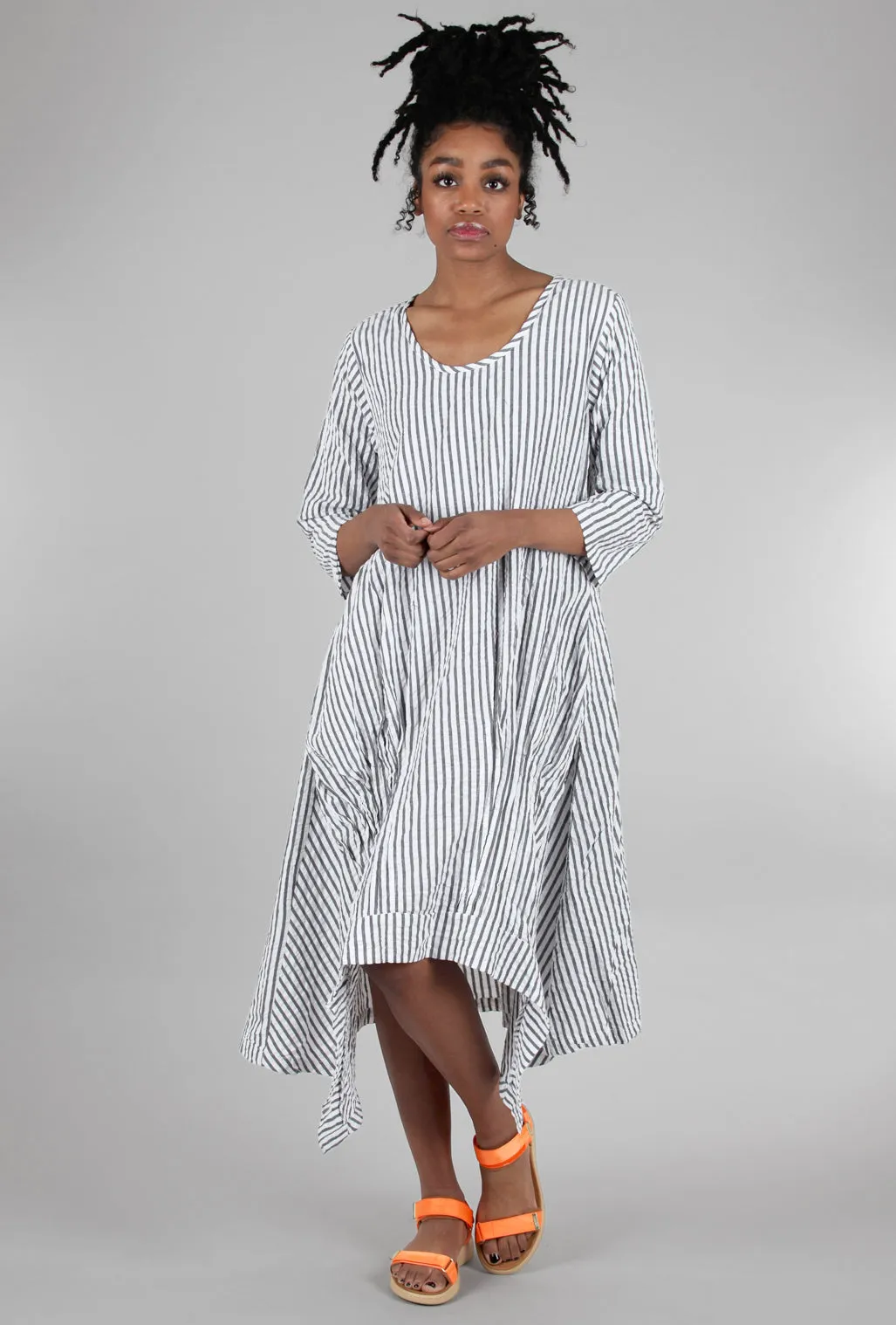 Murphy Stripe Lexi Dress, Gray