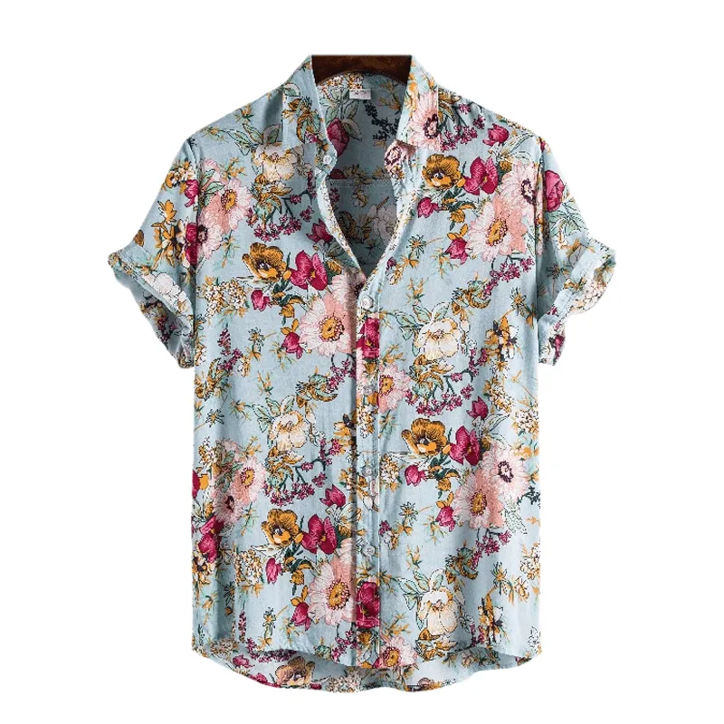 Pattern Hawaiian Aloha Shirt Men