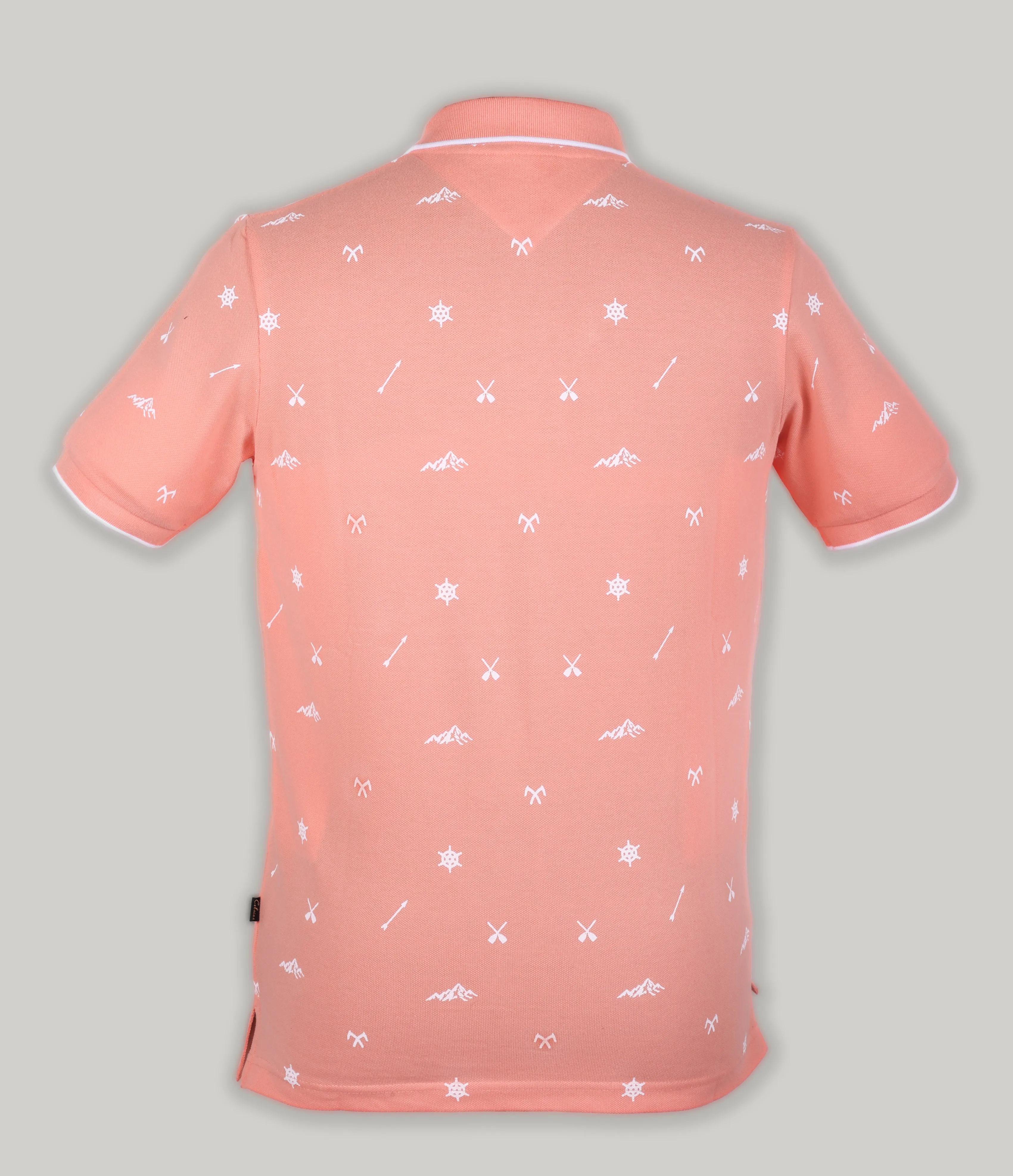 Pique Print Polo