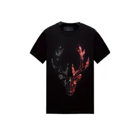 Rhinestone Bling Deer Print T-shirt