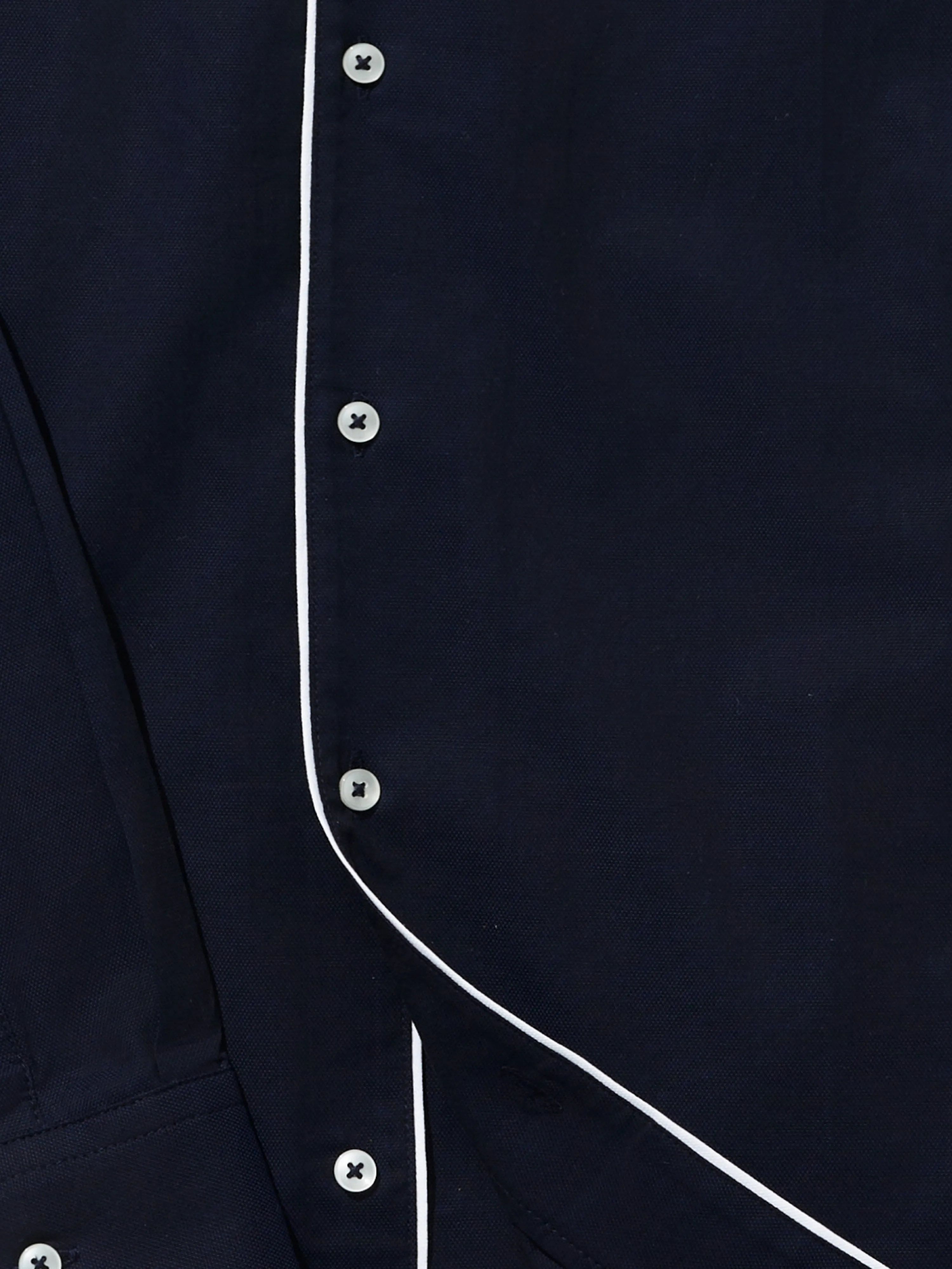 Riviera Piped Navy Blue Shirt