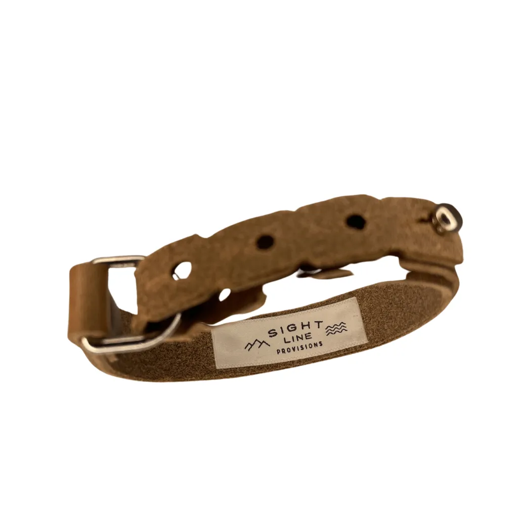 Sight Line Mountains Leather Bracelet - Skinny