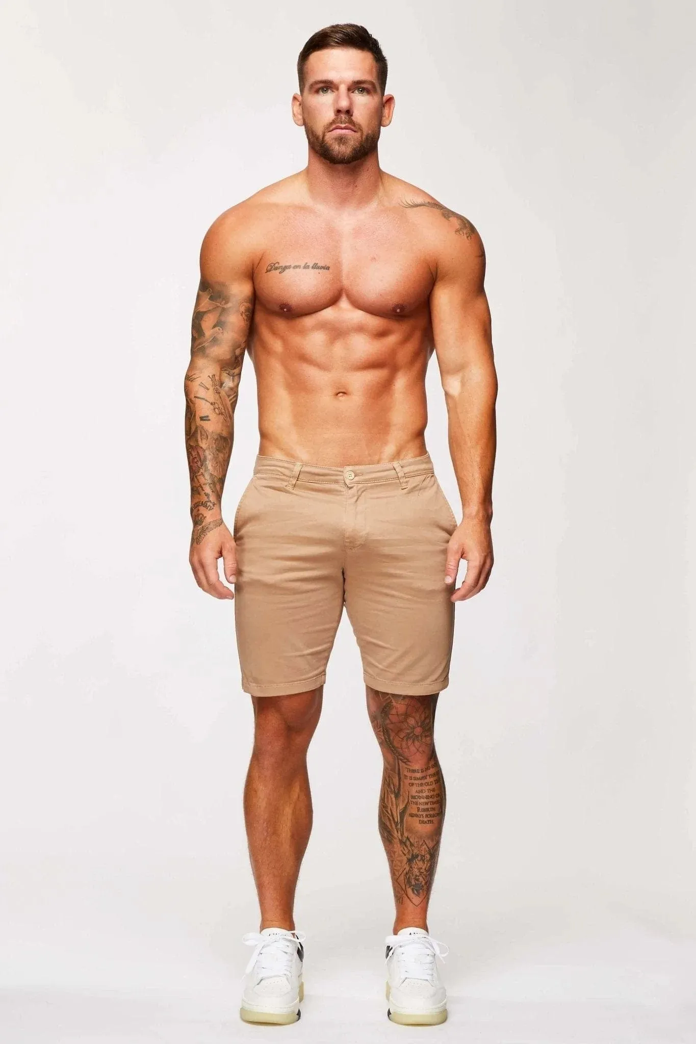 STRETCH CHINO SHORT - BEIGE