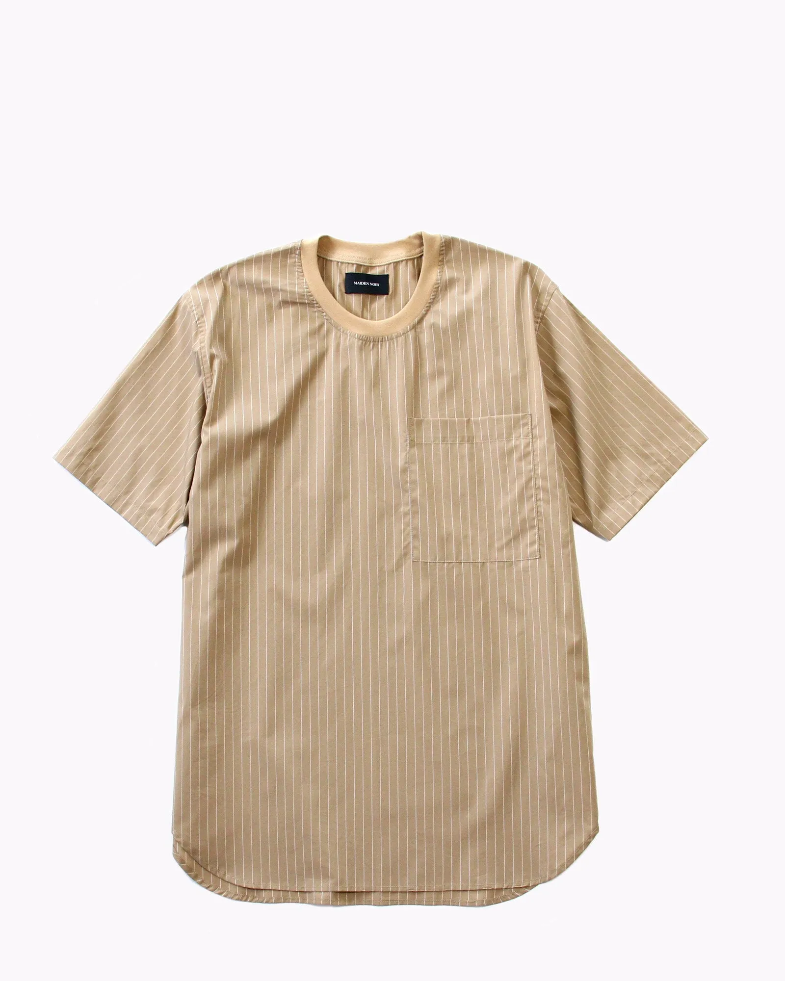 Stripe SS Crew Shirt - Beige