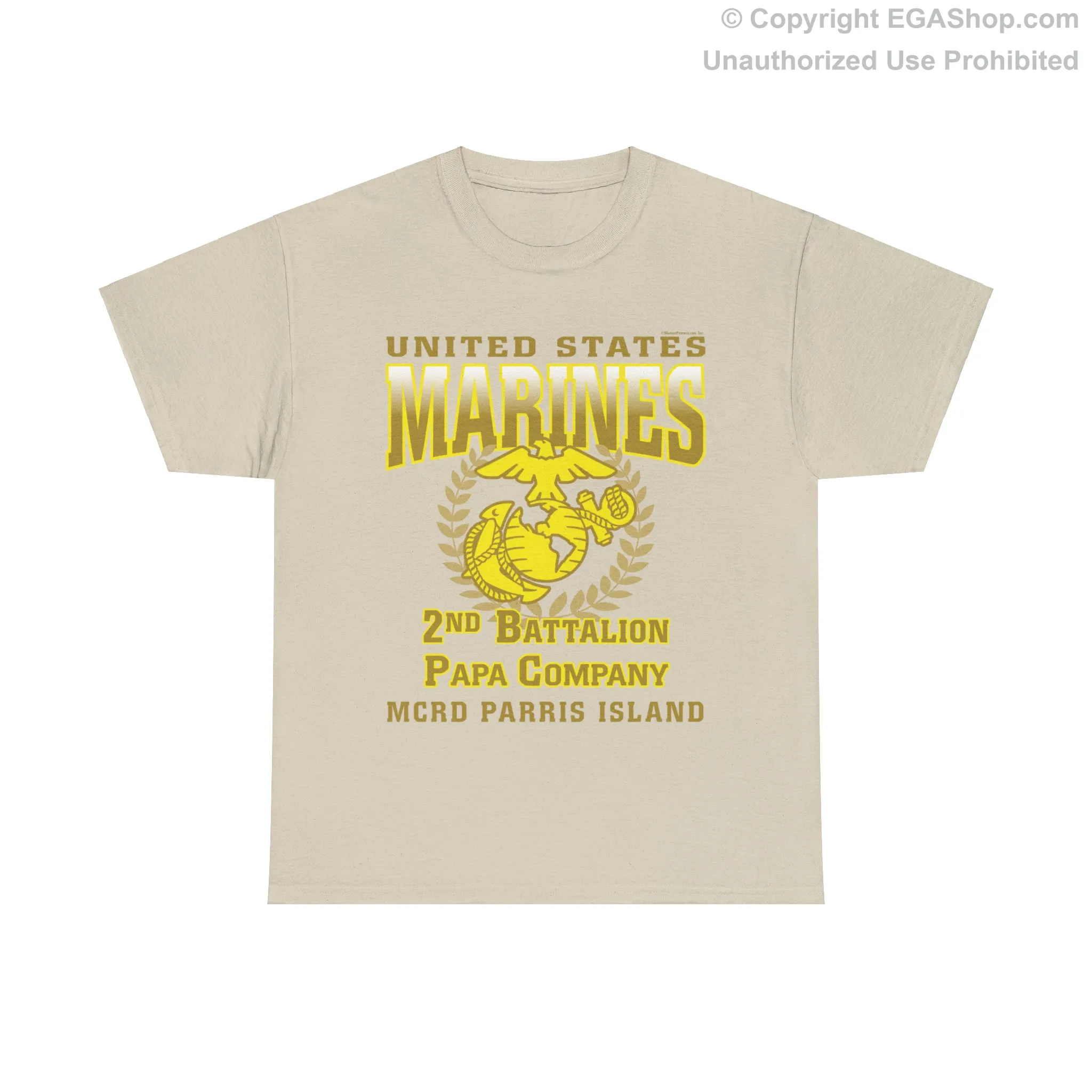 T-Shirt: Papa Co. MCRD Parris Island (EGA   Back Proud Family)