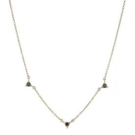 Tokyo Triple Triangle Drop Necklace