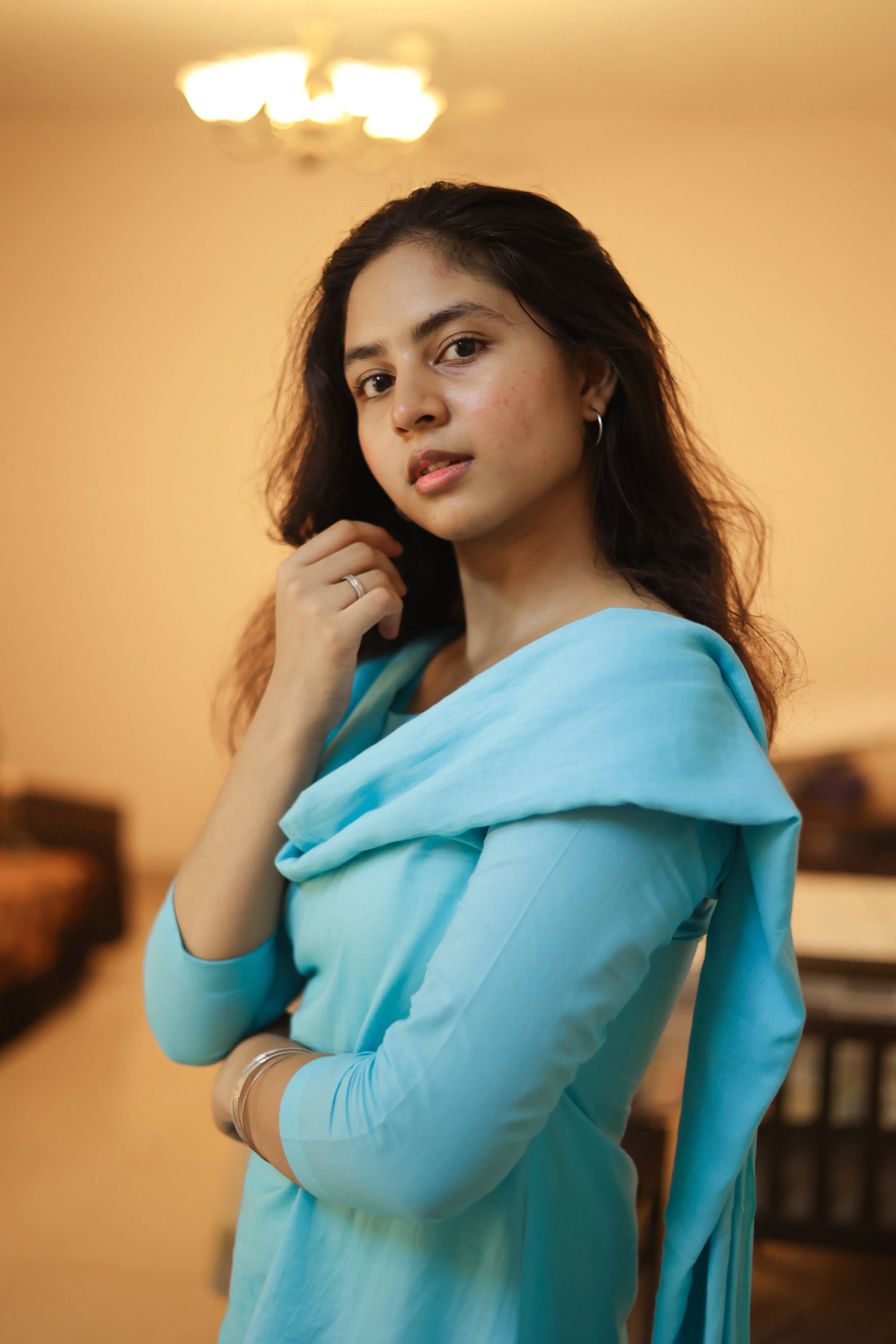 Vaaranam Aayiram Anjala Blue (Kurti Dupatta)