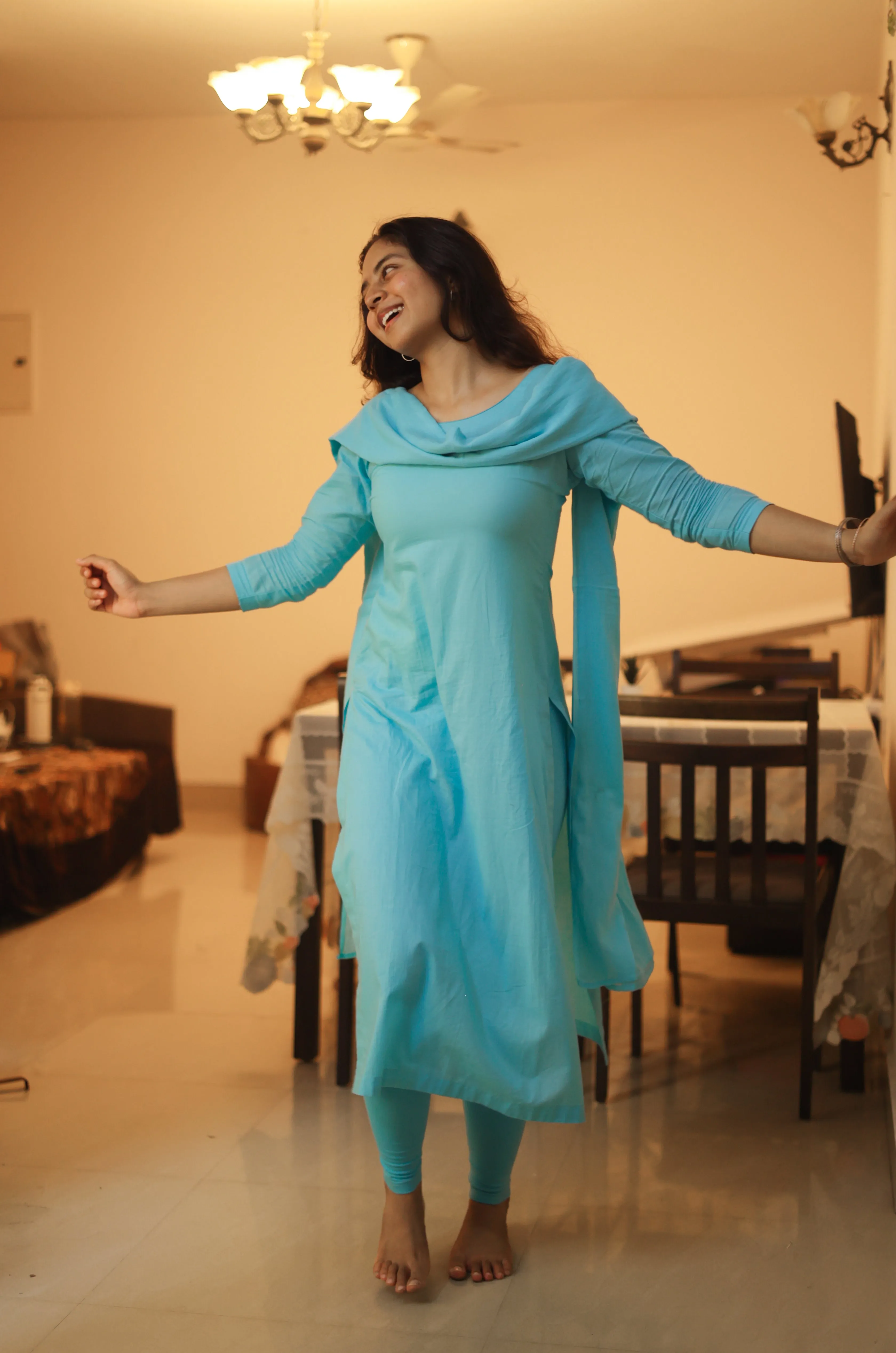 Vaaranam Aayiram Anjala Blue (Kurti Dupatta)