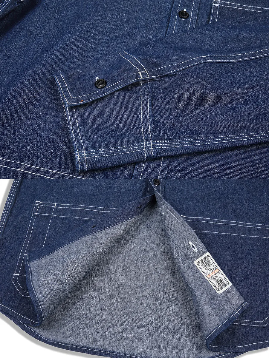 Western Multi-pockets Jeans Shirt